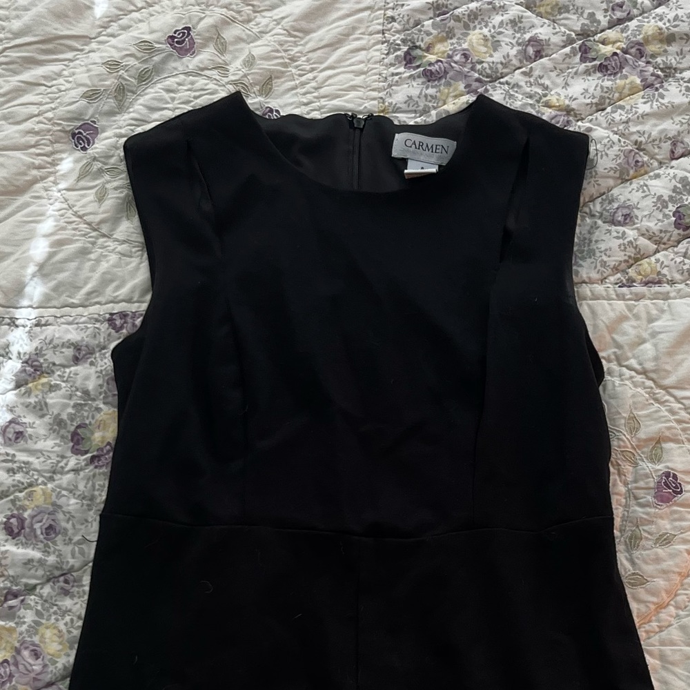 carmen marc valvo beautiful black business dress